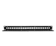 Qoltec Patch panel RACK  24 porty  UTP blank  czarny - 1329985 - zdjęcie 1